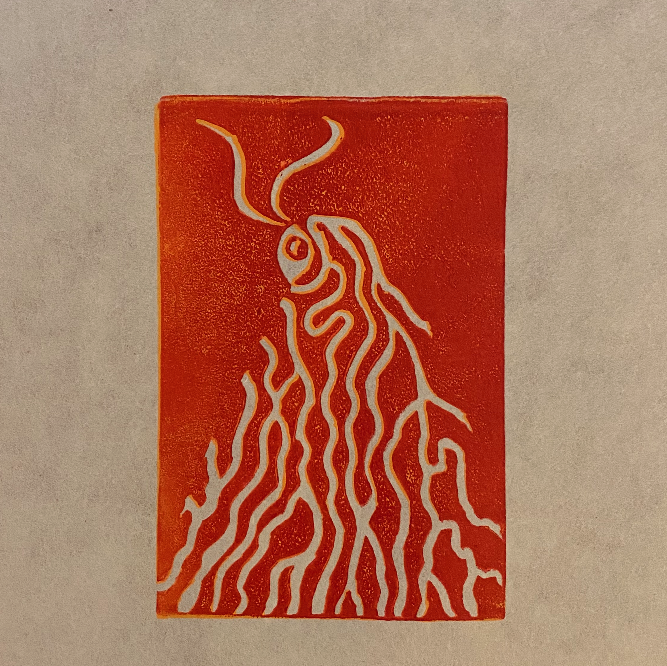 Woodland Creature Block Print